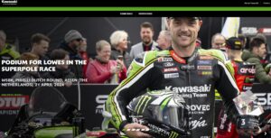 Servizio di content update del sito Racing di Kawasaki Motors Europe